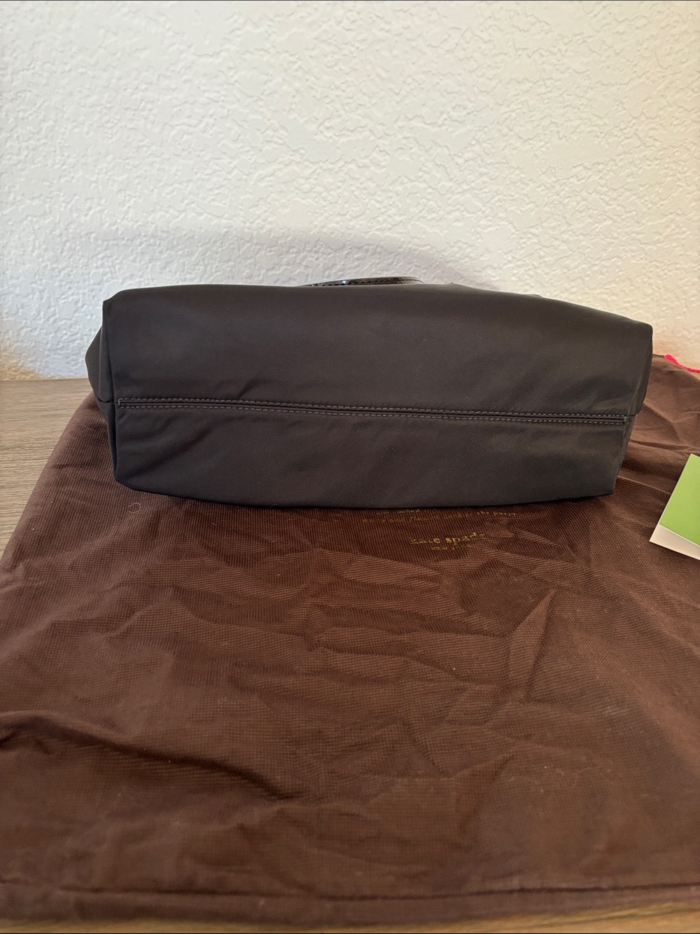 Kate Spade Black Nylon Shoulder Tote with Silver Chain Straps - Picture 7 of 7